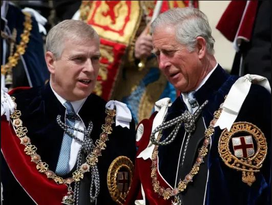 King Charles and Prince Andrew at royal event
