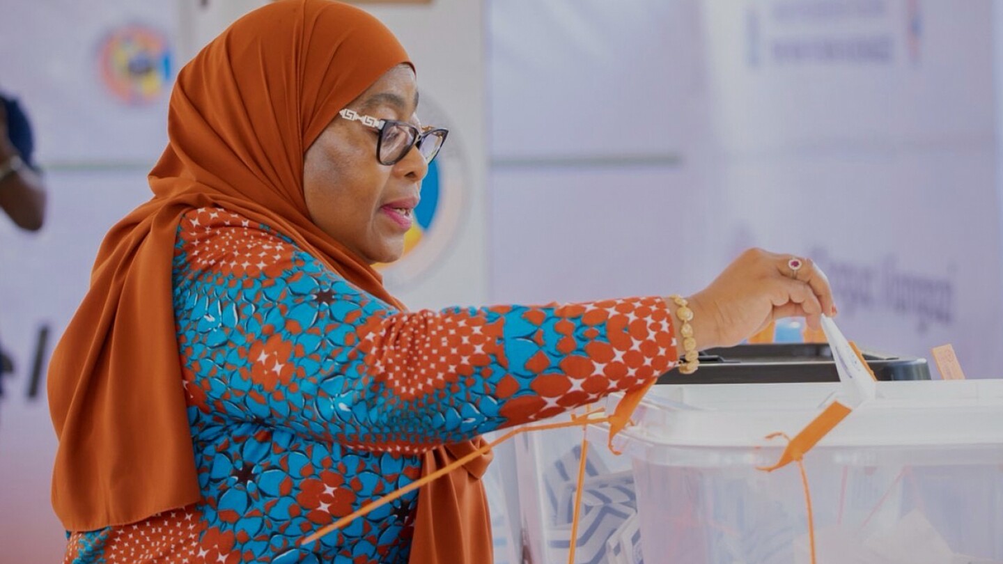 Tanzania President Samia Suluhu Hassan during the 2025 elections